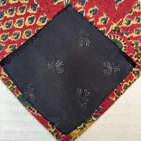 Brooks Brothers men’s red green paisley floral pattern 100% wool neck tie - Picture 4 of 5